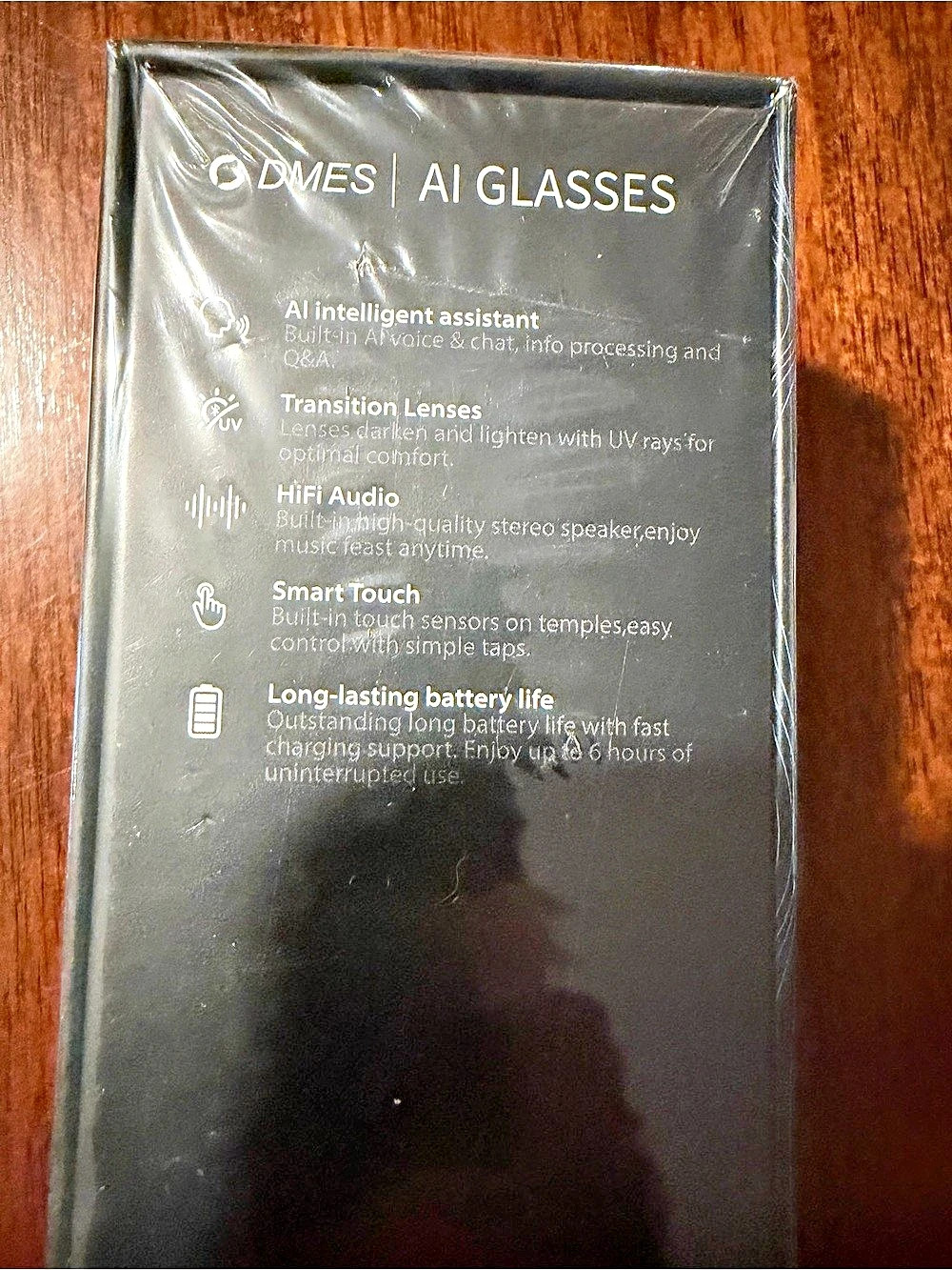 Sealed DMES AI Smart Glasses Black